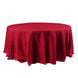 120inch Wine Seamless Polyester Round Tablecloth