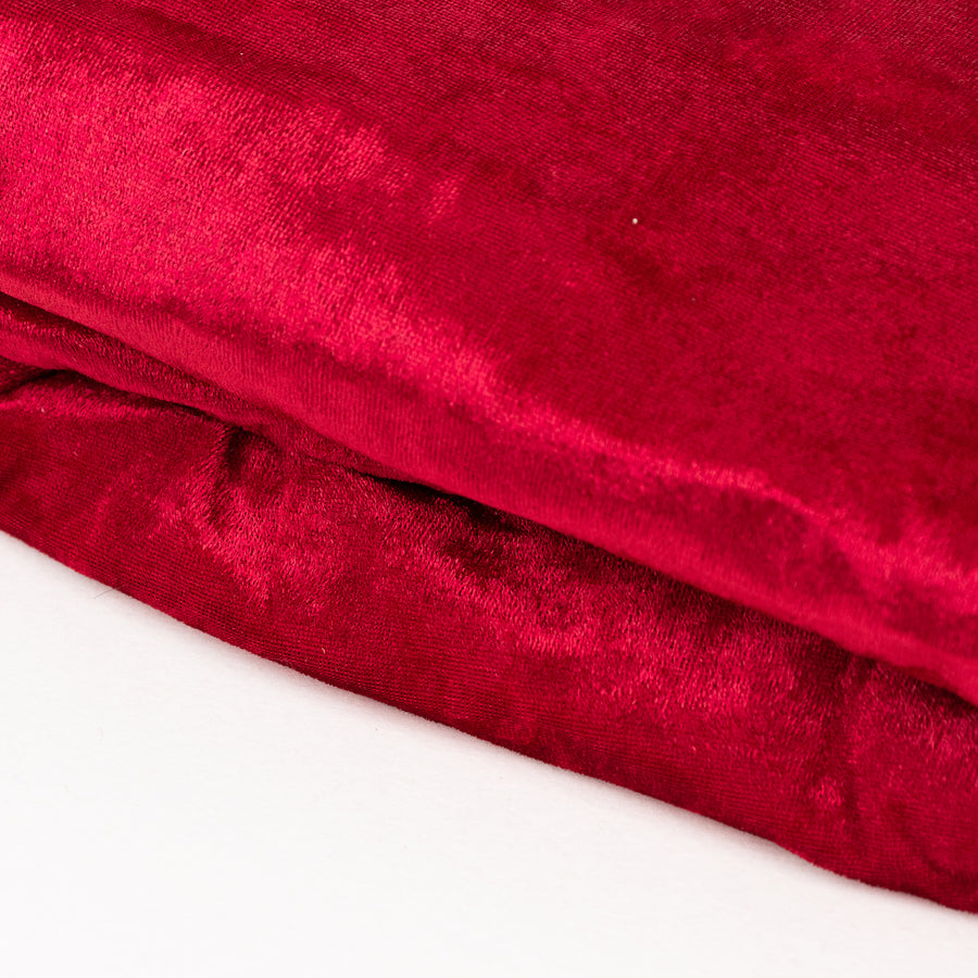 Burgundy Soft Velvet Fabric Bolt for Luxurious Event Decor
