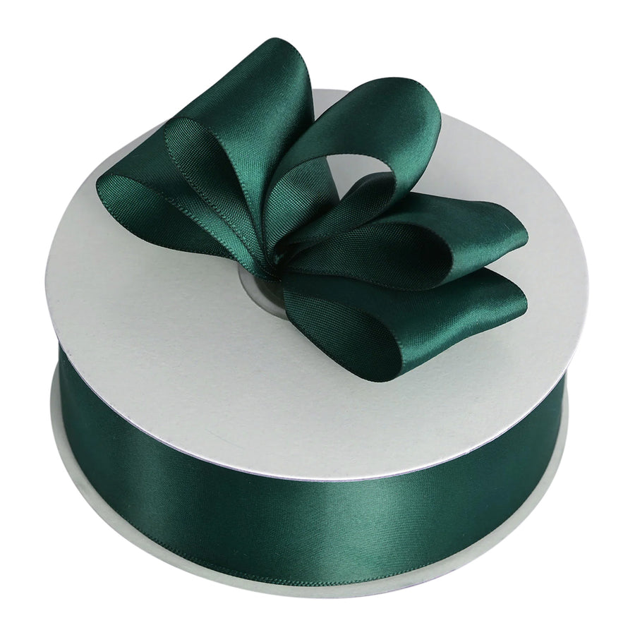 50 Yards 1.5inch Hunter Emerald Green Single Face Decorative Satin Ribbon#whtbkgd