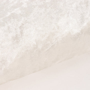 65"x5 Yards Ivory Soft Velvet Fabric Bolt, DIY Craft Fabric Roll