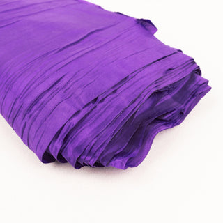 Elegant Purple Accordion Crinkle Taffeta Fabric Bolt