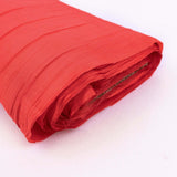 54inch x 10 Yards Red Accordion Crinkle Taffeta Fabric Bolt