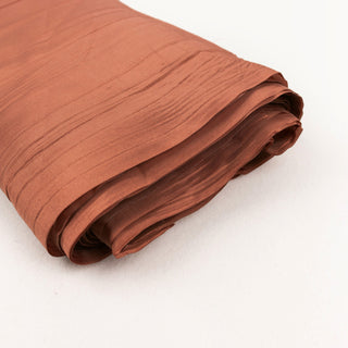 Elevate Your Event Decor with Terracotta (Rust) Taffeta Fabric Bolt