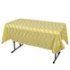 54" x 72" Yellow 10 Mil Thick Chevron Waterproof Tablecloth PVC Rectangle Disposable Tablecloth#whtb