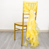Chiffon Yellow Curly Willow Chair Sashes