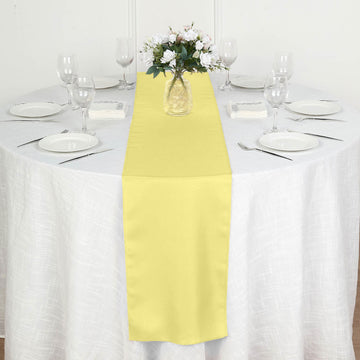 12"x108" Yellow Polyester Table Runner