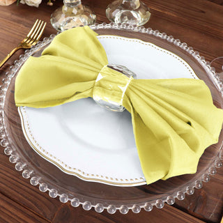 Durable and Eco-Friendly Yellow Cloth Dinner Napkins