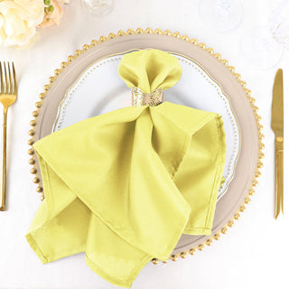 Durable and Eco-Friendly Yellow Cloth Dinner Napkins