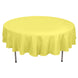 90Inch Yellow Polyester Round Tablecloth