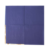 50 Pack | 2 Ply Soft Navy Blue With Gold Foil Edge Party Paper Napkins