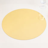 10 Pack Gold Round Acrylic Mirror Tray Centerpiece Bases, Large Circle Mirror Candle Plates