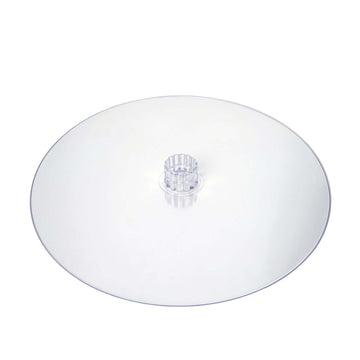 Acrylic Round DIY Cake Stand Plate Clear - Customized Tiered Dessert Display Holder for Treats Appetizers & Snacks 16"