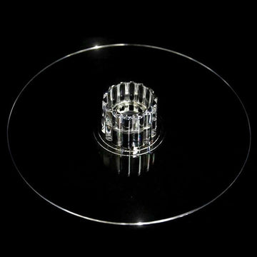 Acrylic Round DIY Cake Stand Plate Clear - Customized Tiered Dessert Display Holder for Treats Appetizers & Snacks