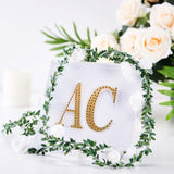 4inch Gold Decorative Rhinestone Alphabet Letter Stickers DIY Crafts - H