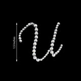 12 Pack | 1.5inch Clear Rhinestone Monogram Letter Jewel Sticker Self Adhesive DIY Diamond Decor - U