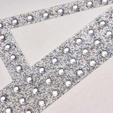 8 Inch Silver Decorative Rhinestone Alphabet Letter Stickers DIY Crafts - H