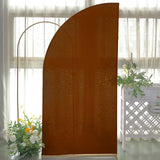 7ft Cinnamon Brown Spandex Half Moon Chiara Backdrop Stand Cover