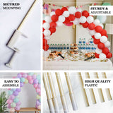 10 Pack Clear Plastic Table Top Balloon Stand Sticks, 16inch Balloon Holder Columns