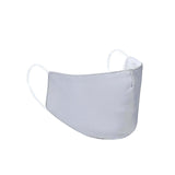 2 Ply Silver Ultra Soft 100% Organic Cotton Face Masks, Reusable Fabric Masks With Soft Ear Loops