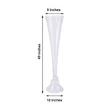 Reversible Trumpet Vase, Tall Glass Vases, Clear Vase, Glass Flower Vase