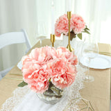 2 Bushes | 17inch Dusty Rose Artificial Silk Peony Flower Bouquets