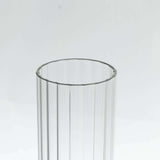 2 Pack Clear Ribbed Candle Holder Glass Shades With Open Ends