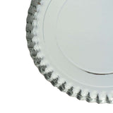 13Inch Heavy Duty Paper Charger Plates, Disposable Serving Tray Round With Scalloped Rims