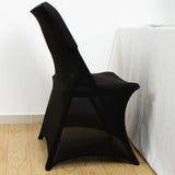 Black Stretch Spandex Lifetime Folding Chair Cover