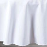 90" Fire Retardant White Tablecloth Premium Polyester Round Table Cover