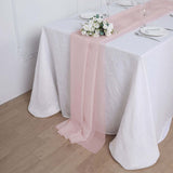 6 FT | Blush | Rose Gold Premium Chiffon Table Runner