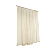 Natural Fire Retardant Sheer Organza Premium Curtain Panel Backdrops With Rod Pockets - 10ftx10ft