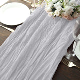 10ft Silver Gauze Cheesecloth Boho Table Runner