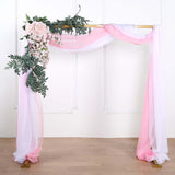 18ft | Pink Wedding Arch Drapery Fabric Window Scarf Valance, Sheer Organza Linen