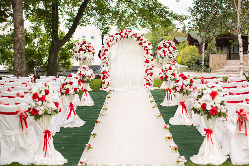aisle decorations for outdoor wedding