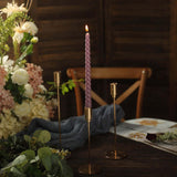 12 Pack | 11inch Violet Amethyst Premium Unscented Spiral Wax Taper Candles