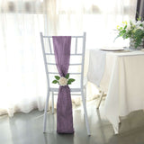 5 Pack | Violet Amethyst 6x106Inch Accordion Crinkle Taffeta Chair Sashes