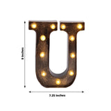 Antique Black Industrial Style LED Marquee Alphabet Letter Sign, 9inch Light Up Letter