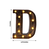 Antique Black Industrial Style LED Marquee Alphabet Letter Sign, 9inch Light Up Letter