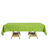 60"x102" Apple Green Polyester Rectangular Tablecloth