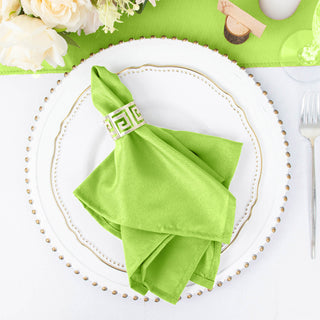 Apple Green Seamless Cloth Dinner Napkins - Add Elegance and Vibrance to Your Table