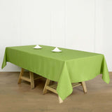 60"x102" Apple Green Polyester Rectangular Tablecloth