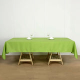 60"x102" Apple Green Polyester Rectangular Tablecloth