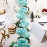 6ft | Aqua/Turquoise Artificial Silk Rose Hanging Flower Garland Vine