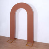 8ft Terracotta (Rust) Spandex Fitted Open Arch Wedding Arch Cover