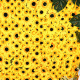 11 Sq ft. | Artificial Sunflower Wall Mat Backdrop, Flower Wall Decor