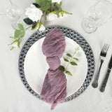 5 Pack | Violet Amethyst Gauze Cheesecloth Boho Dinner Napkins | 24x19Inch