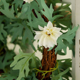 5.5ft | Cream Artificial Daisy, Magnolia Leaf Flower Garland Faux Vine