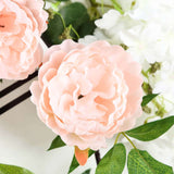 6ft | Blush/Rose Gold Artificial Silk Peony Hanging Flower Garland, Faux Vine