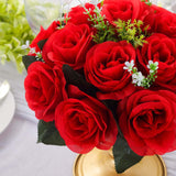 2 Pack Red Silk Rose Flower Balls For Centerpieces, Artificial Kissing Balls