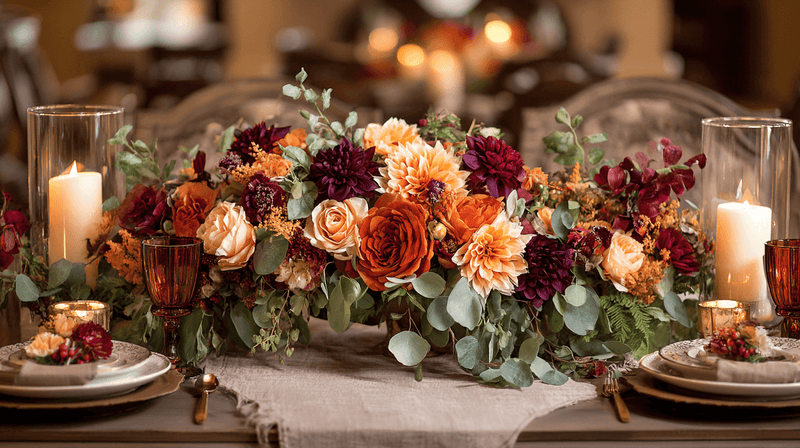 Artificial Silk Flowers Table Decoration